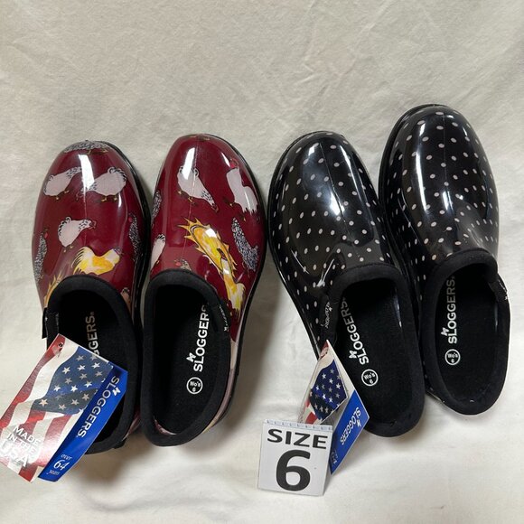 Two for One Price!!! Sloggers Waterproof Rain Shoes - Red Chicken & Polka Dot - Picture 3 of 3